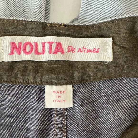Nolita De Nimes Wide Leg High Waisted Linen Blend Size 28 Light Wash Sailor - Picture 8 of 11
